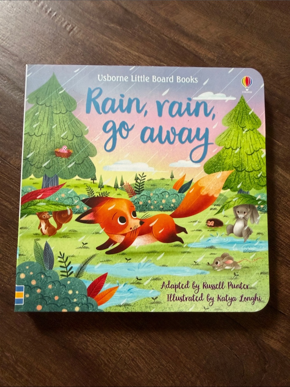 Usborne Rain, Rain, Go Away Board Book - Colorful Fox Cover